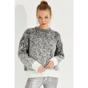 Cool & Sexy Women's Gray Stone Soft Knitwear Sweater