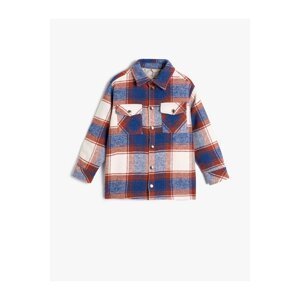 Koton Shirt Jacket Pocket Detailed Long Sleeve Snap Closed