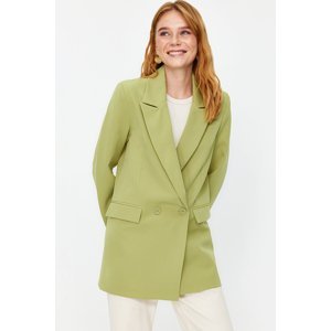 Trendyol Mint Regular Lined Double-Breasted Woven Blazer Jacket