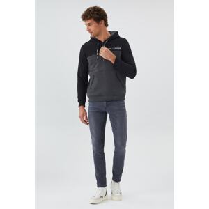 Lee Cooper Juno Men's Hooded Sweatshirt Black - Anthracite