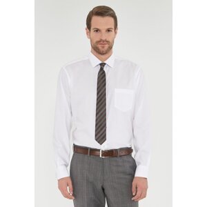 ALTINYILDIZ CLASSICS Men's White Non-iron Regular Fit Comfortable Cut Shirt