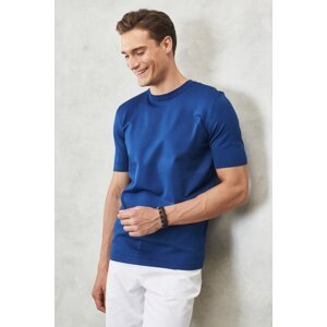 ALTINYILDIZ CLASSICS Men's Navy Blue Standard Fit Regular Cut Crew Neck Plain Knitwear T-Shirt
