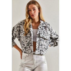 Bianco Lucci Women's Piece Patterned Stamp Jacket