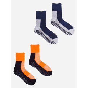 Yoclub Unisex's Half-Terry Socks With ABS 2-Pack SKA-0131U-AA0A-003
