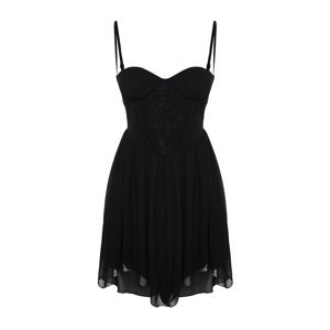 Trendyol Black Waist Opening/Skater Lace Dress