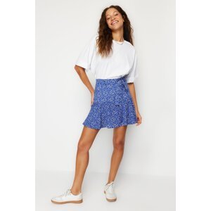 Trendyol Multicolored Floral Pattern Viscose Woven Shorts Skirt