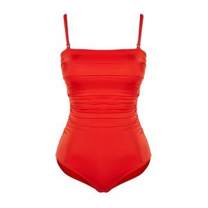 Trendyol Red Strapless Formal Swimsuit