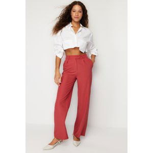 Trendyol Dried Rose Straight/Straight Cut Woven Trousers