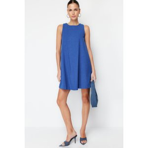 Trendyol Navy Blue Wide Cut Sleeveless Mini Woven Dress