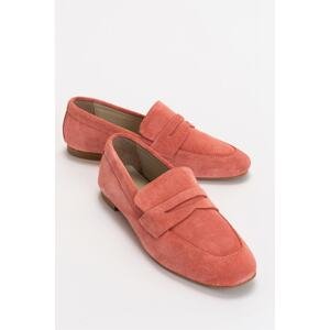 LuviShoes Verus Rose Suede Genuine Leather Women's Loafers