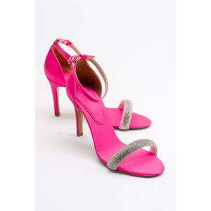LuviShoes Siesta Fuchsia Satin Women's Heeled Shoes