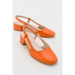 LuviShoes 66. Orange Skin Women's Heeled Sandals