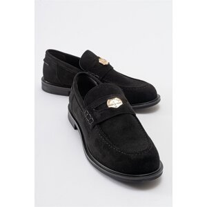LuviShoes BLOSS Black Suede Women's Loafer