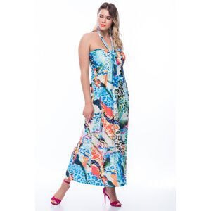 Şans Women's Plus Size Turquoise Strapless Dress