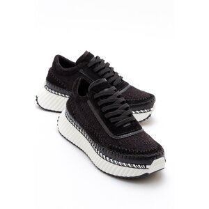 LuviShoes NANTE Women's Black-Tweed Sneakers