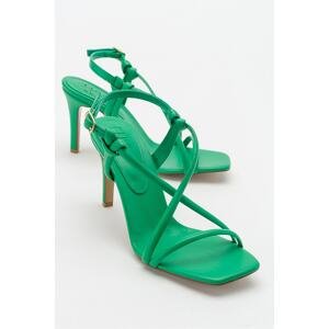 LuviShoes Anba Green Women's Heeled Shoes