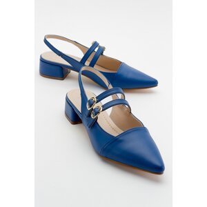 LuviShoes Molva Denim Blue Women's Heeled Sandals