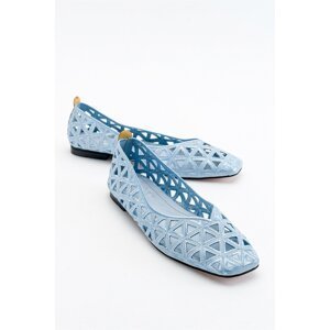 LuviShoes Bonne Baby Blue Women's Flats