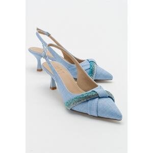 LuviShoes Folvo Light Denim Blue Women's Heeled Shoes
