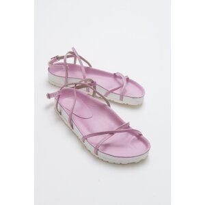 LuviShoes Muse Women's Pink Sandals From Genuine Leather