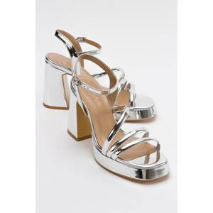 LuviShoes Heas Women's Silver Heeled Shoes