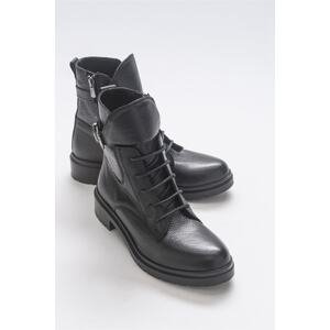 LuviShoes Soile Women's Boots From Black Floter Genuine Leather.
