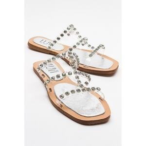 LuviShoes FLEP Silver Stone Women's Slippers