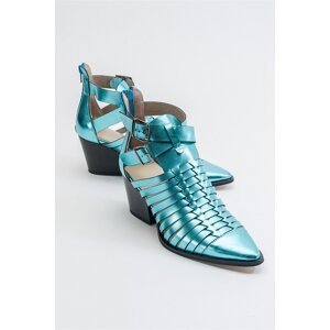 LuviShoes Doria Metallic Blue Women's Summer Boots