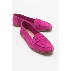 LuviShoes Women's Fuchsia Suede Flats