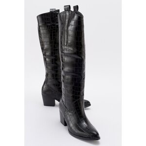 LuviShoes VIENNA Black Print Women's Boots