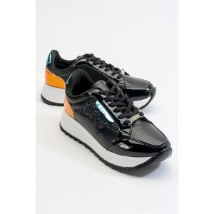 LuviShoes Senra Black Women's Sports Shoes