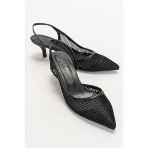 LuviShoes Hazy Black Women's Heeled Shoes