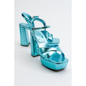 LuviShoes Amare Bebe Blue Women's Heeled Shoes