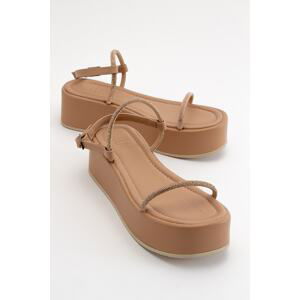 LuviShoes Ekos Beige Women's Sandals