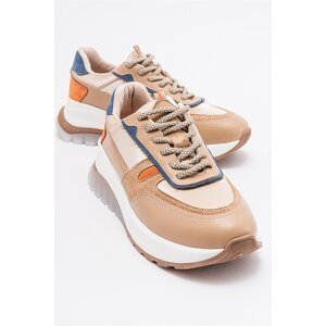 LuviShoes OTTO Beige Women's Sneakers