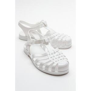 LuviShoes FLENK White Women's Sandals