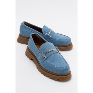 LuviShoes Dual Denim Blue Women's Oxford Shoes