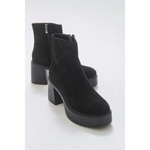 LuviShoes West Black Suede Women's Boots