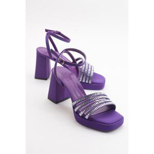 LuviShoes Nove Purple Women's High Heel Shoes