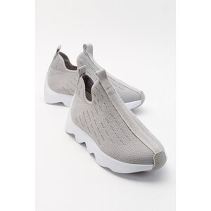 LuviShoes Bubny Gray Knitwear Women's Sports Shoes
