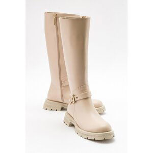 LuviShoes COVELA Women's Beige Skin Boots