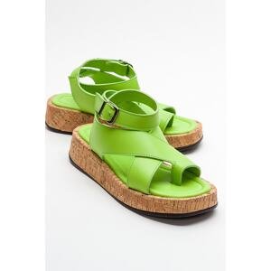 LuviShoes SARY Green Women's Sandals