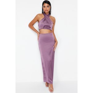 Trendyol Purple Satin Maxi Skirt