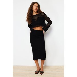 Trendyol Black Limited Edition Midi Knitwear Skirt
