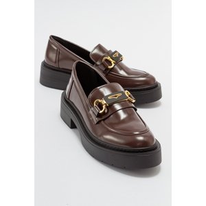 LuviShoes UNTE Coffee Turning Women's Loafers