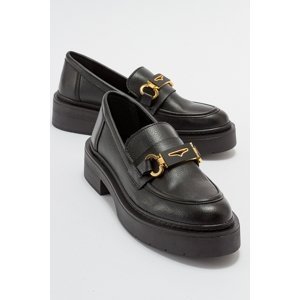 LuviShoes UNTE Black Floater Women's Loafer