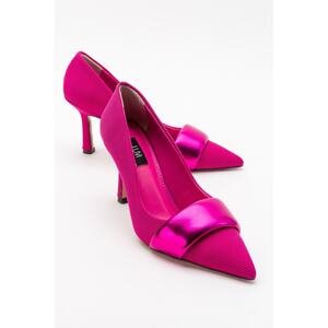 LuviShoes Gley Women's Fuchsia Heeled Shoes