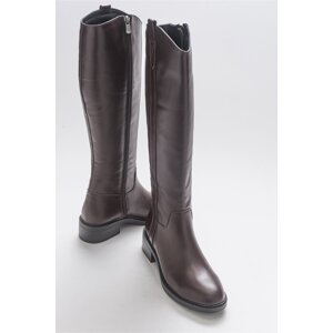 LuviShoes Acro Brown Skin Genuine Leather Women's Boots