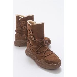 LuviShoes Snap Tan Women's Boots