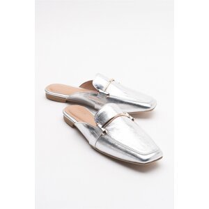 LuviShoes Ronda Silver Women's Slippers